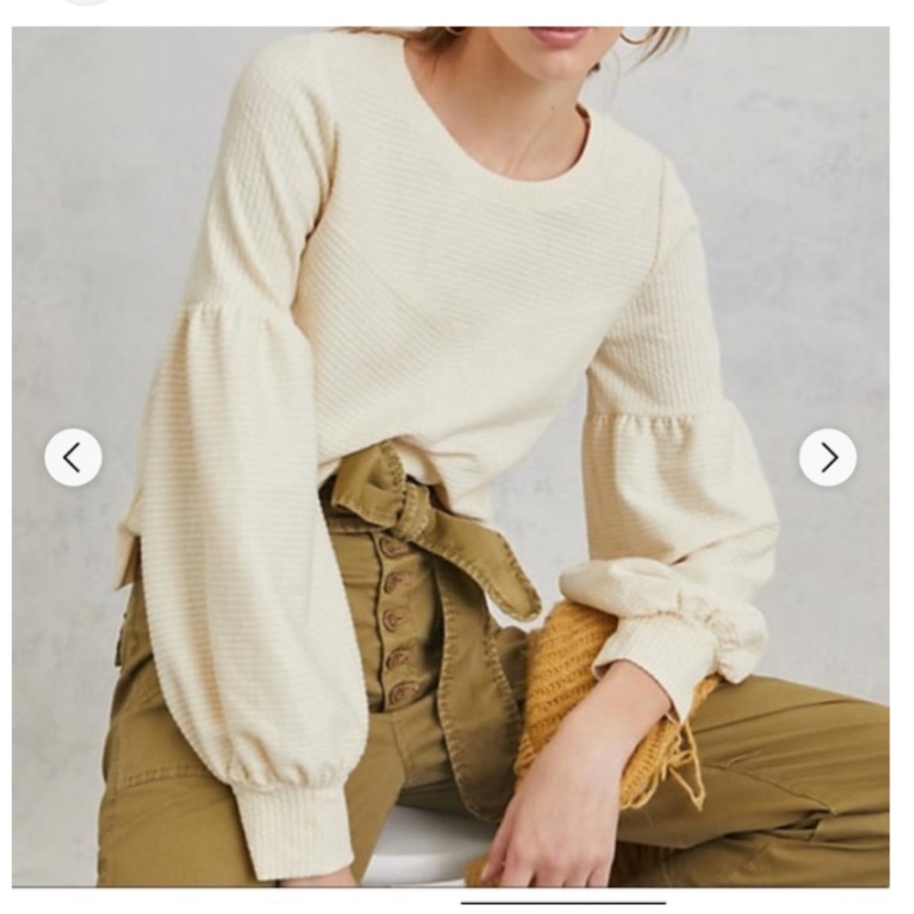 Anthro cream top
